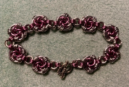 July 9 - Chainmaille_pink swirl.